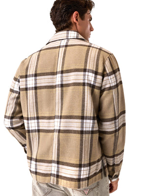 Guess Camicia manica Lunga Uomo Mod. M6BH42 W4289 LM0O Beige