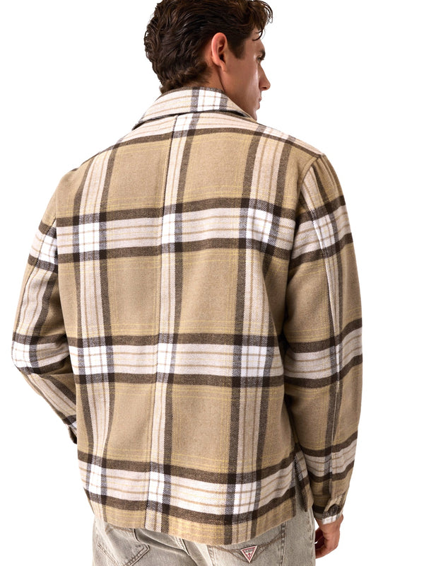 Guess Camicia manica Lunga Uomo Mod. M6BH42 W4289 LM0O Beige