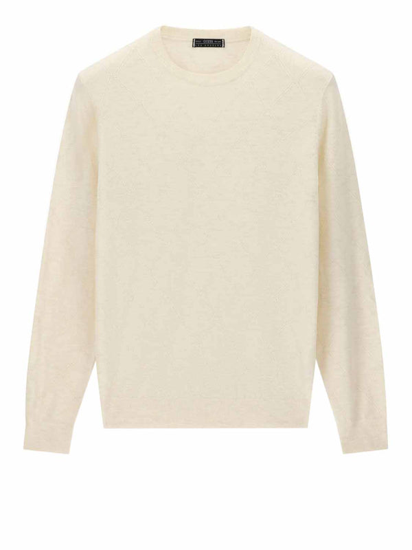 Guess Maglia Uomo Mod. M6BR36 Z1415 H01A Panna