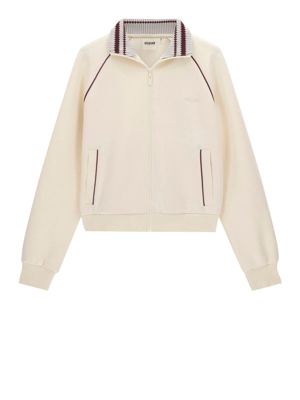 Guess Felpa Zip Donna Mod. V6BQ04 K6263 G1H6 Panna