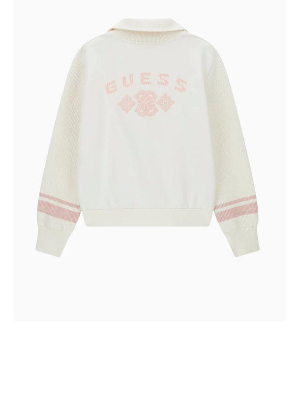 Guess Felpa Zip Donna Mod. V6BQ14 K6346 G012 Panna