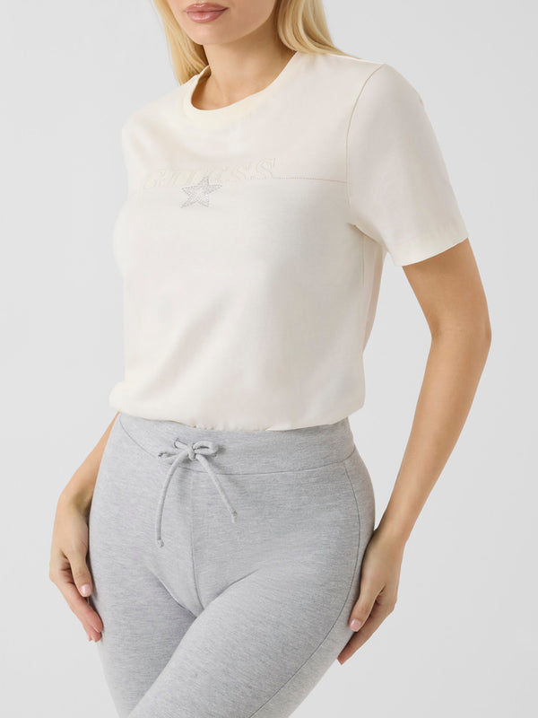Guess T-shirt Donna Mod. V6YI05 K4272 G106 Panna