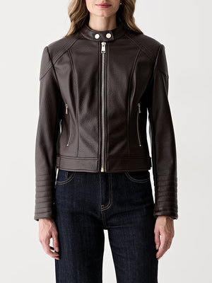 Guess Giubbotto pelle Donna Mod. W6YL25 W2914 A14Z Moro