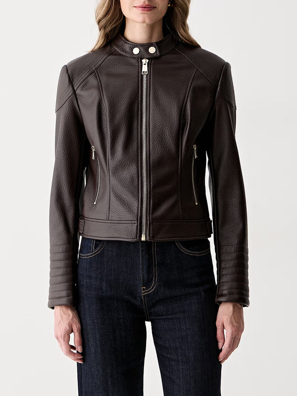 Guess Giubbotto pelle Donna Mod. W6YL25 W2914 A14Z Moro