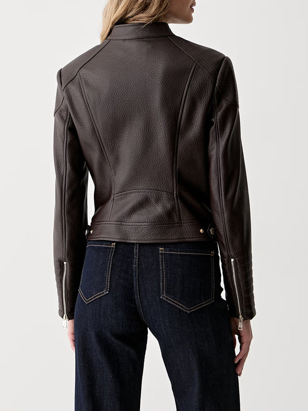 Guess Giubbotto pelle Donna Mod. W6YL25 W2914 A14Z Moro