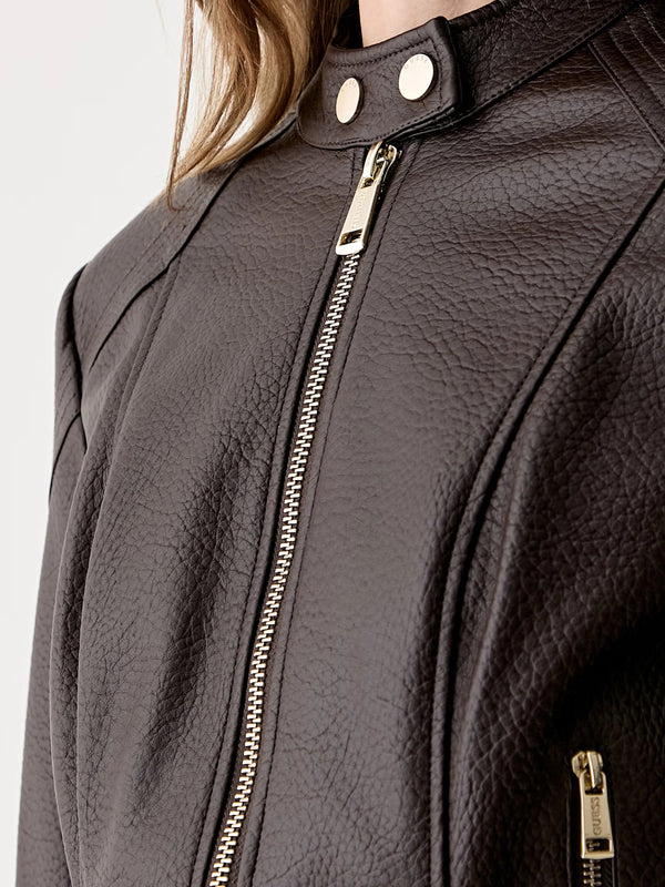 Guess Giubbotto pelle Donna Mod. W6YL25 W2914 A14Z Moro