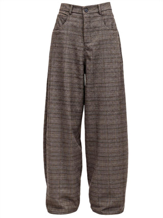 I AM Pantalone Donna Mod. 26258 BARREL CHECK Moro