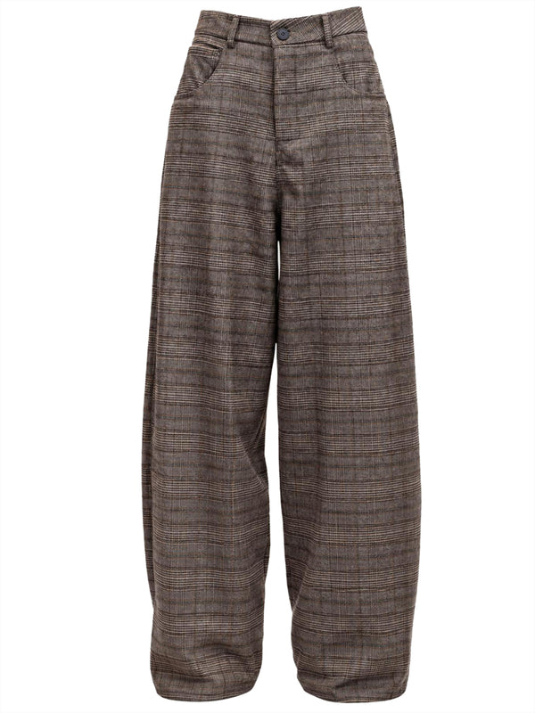 I AM Pantalone Donna Mod. 26258 BARREL CHECK Moro