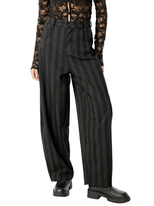 I AM Pantalone Donna Mod. 26258 RIGA NERO/GRIGIO