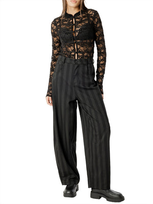 I AM Pantalone Donna Mod. 26258 RIGA NERO/GRIGIO