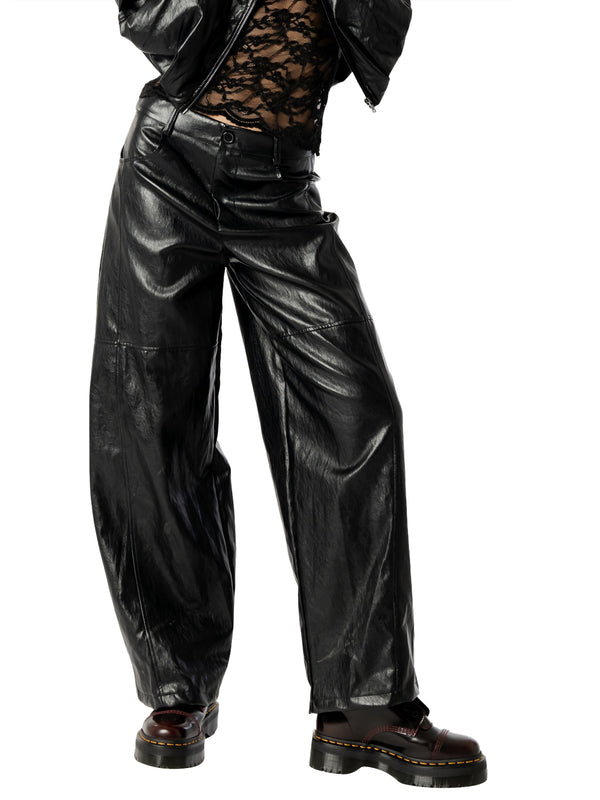 I AM Pantalone Donna Mod. 26397 BARRELL NERO Nero