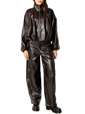 I AM Giubbino Donna Mod. 26523 ECOPELLE MORO Moro