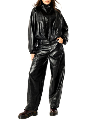 I AM Giubbino Donna Mod. 26523 ECOPELLE NERO Nero