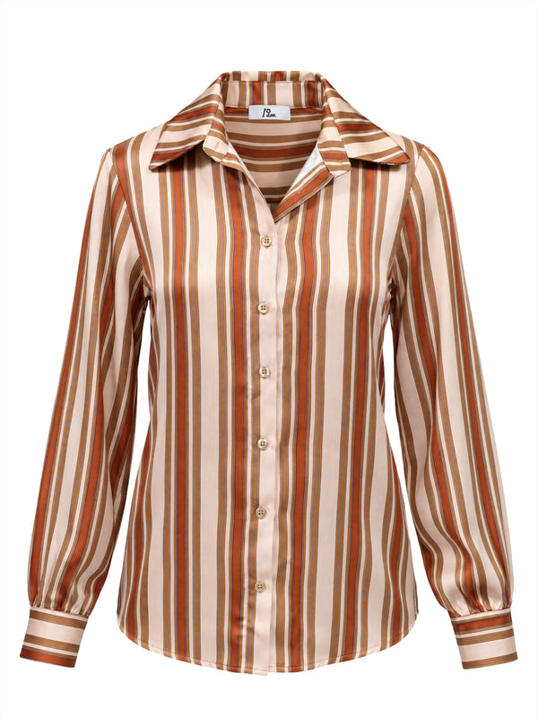 I AM Camicia m/l Donna Mod. 26628 RIGA RASO BEIGE Beige