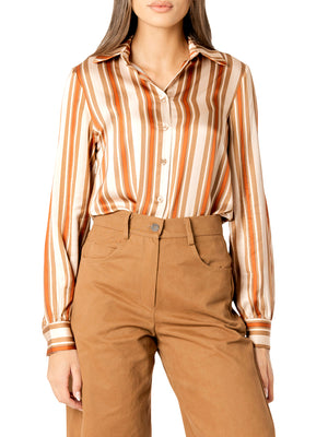 I AM Camicia m/l Donna Mod. 26628 RIGA RASO BEIGE Beige