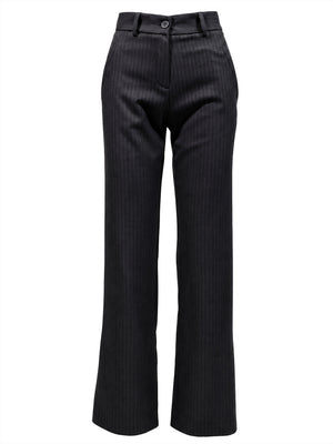 I AM Pantalone Donna Mod. 26670 ZAMPA GESSATO Nero