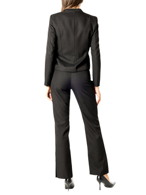 I AM Pantalone Donna Mod. 26670 ZAMPA GESSATO Nero