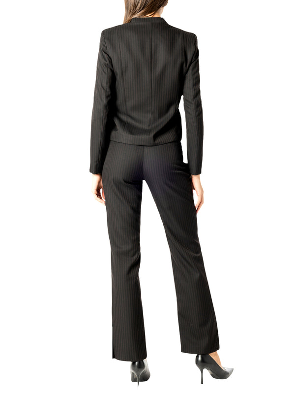 I AM Pantalone Donna Mod. 26670 ZAMPA GESSATO Nero