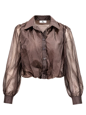 I AM Camicia m/l Donna Mod. 26672 PALLONCINO MORO Moro