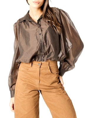 I AM Camicia m/l Donna Mod. 26672 PALLONCINO MORO Moro