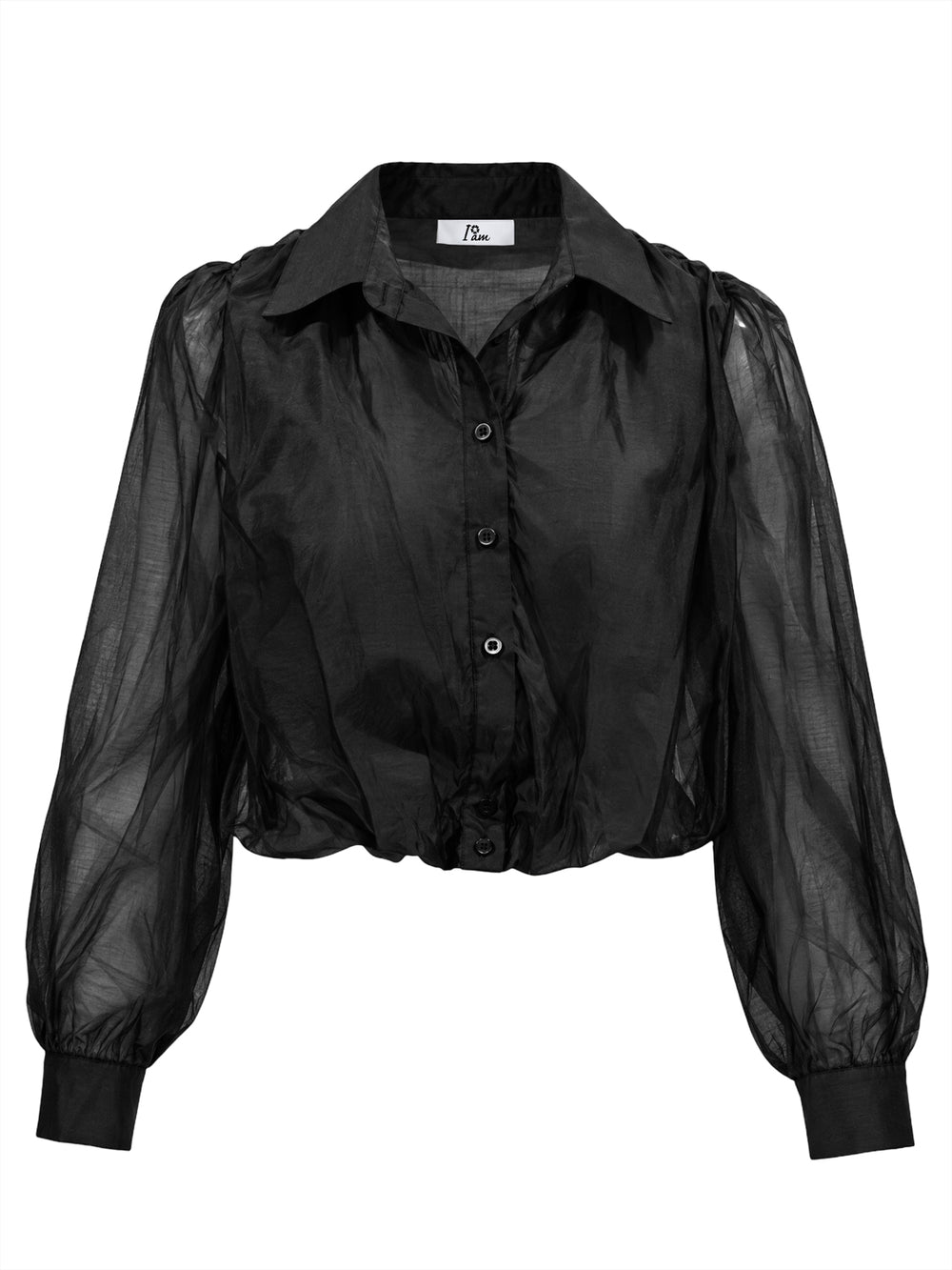 I AM Camicia m/l Donna Mod. 26672 PALLONCINO NERO Nero