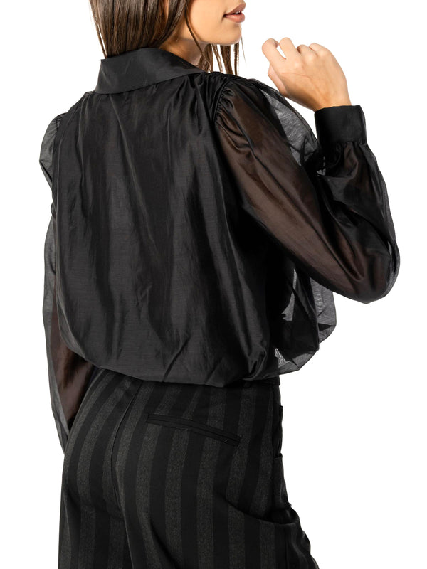 I AM Camicia m/l Donna Mod. 26672 PALLONCINO NERO Nero
