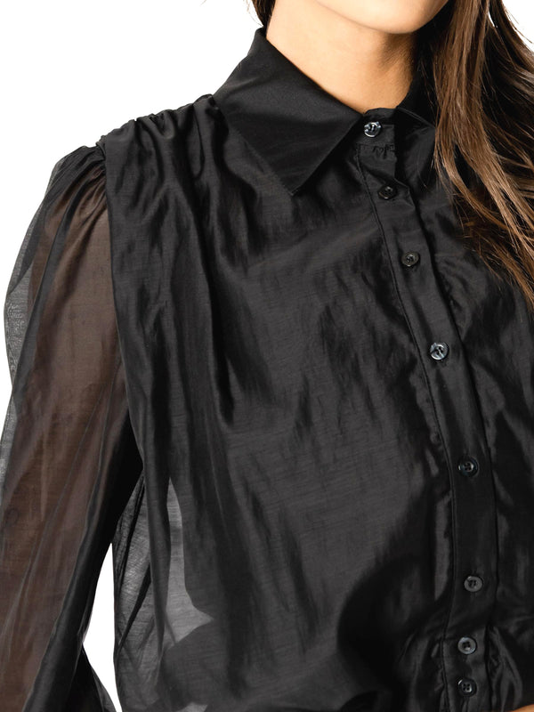 I AM Camicia m/l Donna Mod. 26672 PALLONCINO NERO Nero