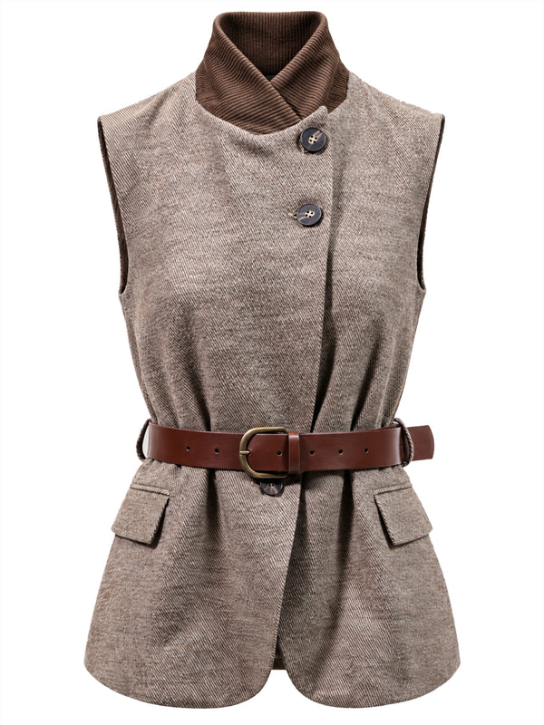 I AM Gilet Donna Mod. 26678 GRISAGLIA TORTORA Tortora