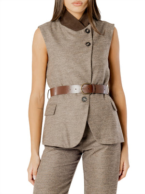 I AM Gilet Donna Mod. 26678 GRISAGLIA TORTORA Tortora