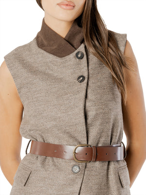 I AM Gilet Donna Mod. 26678 GRISAGLIA TORTORA Tortora
