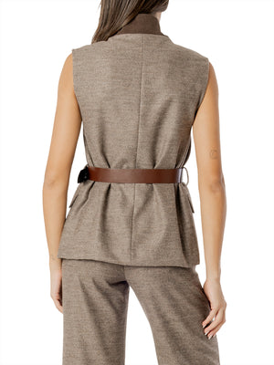 I AM Gilet Donna Mod. 26678 GRISAGLIA TORTORA Tortora