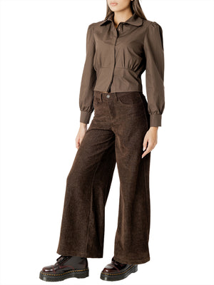 I AM Pantalone Donna Mod. 26728 VELLUTO MORO Moro