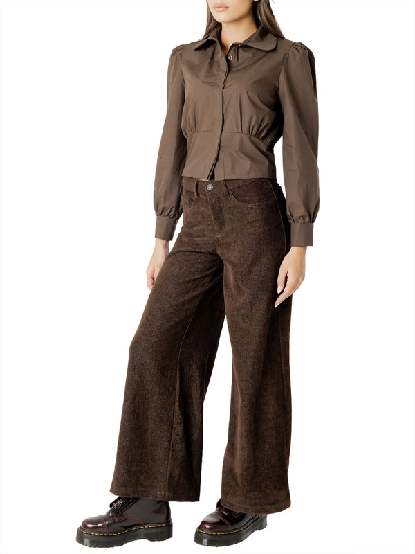 I AM Pantalone Donna Mod. 26728 VELLUTO MORO Moro