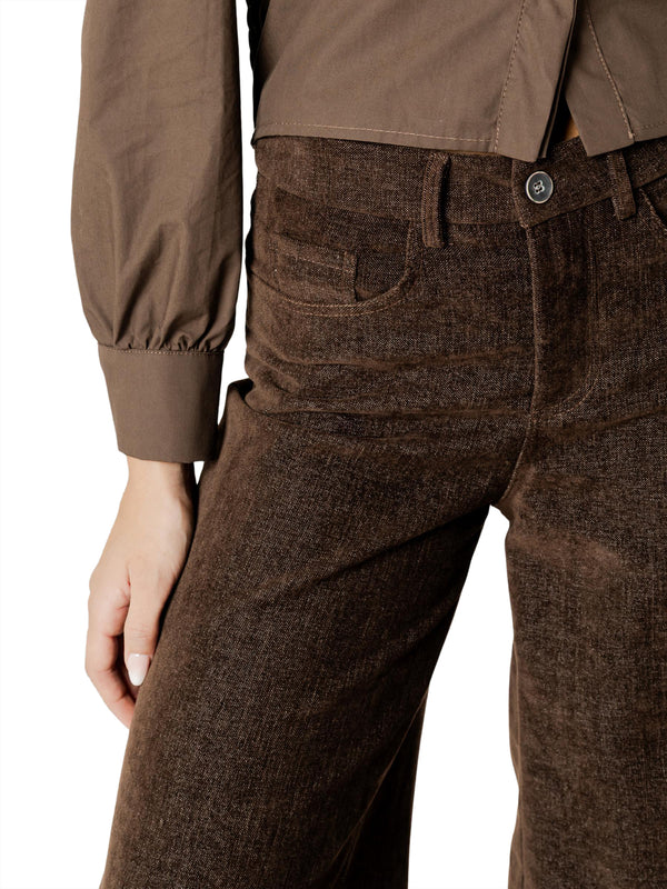 I AM Pantalone Donna Mod. 26728 VELLUTO MORO Moro