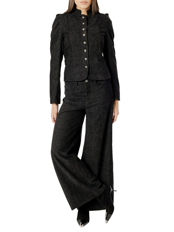 I AM Pantalone Donna Mod. 26728 VELLUTO NERO Nero
