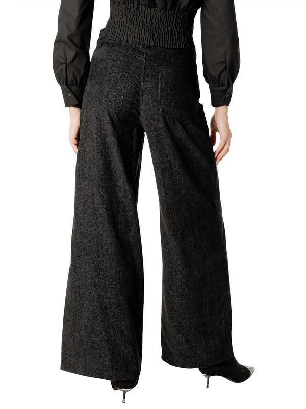 I AM Pantalone Donna Mod. 26728 VELLUTO NERO Nero