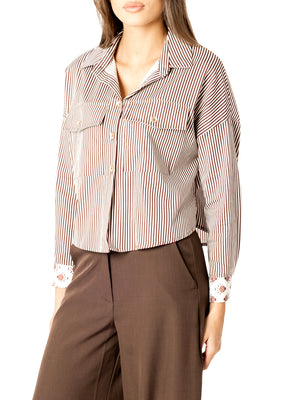 I AM Camicia m/l Donna Mod. H696 RIGHE MORO Moro