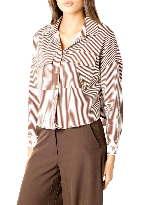 I AM Camicia m/l Donna Mod. H696 RIGHE MORO Moro