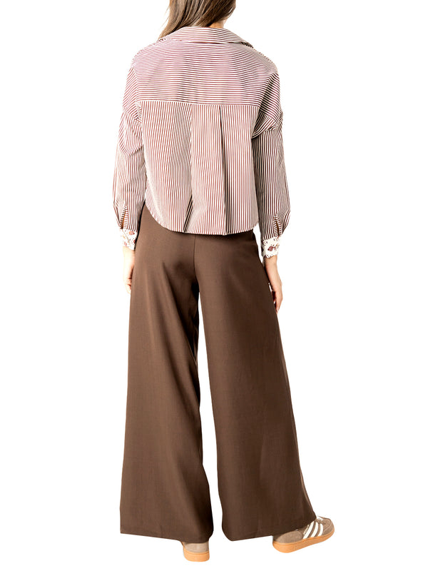 I AM Camicia m/l Donna Mod. H696 RIGHE MORO Moro