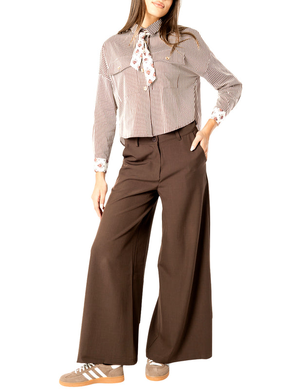 I AM Camicia m/l Donna Mod. H696 RIGHE MORO Moro