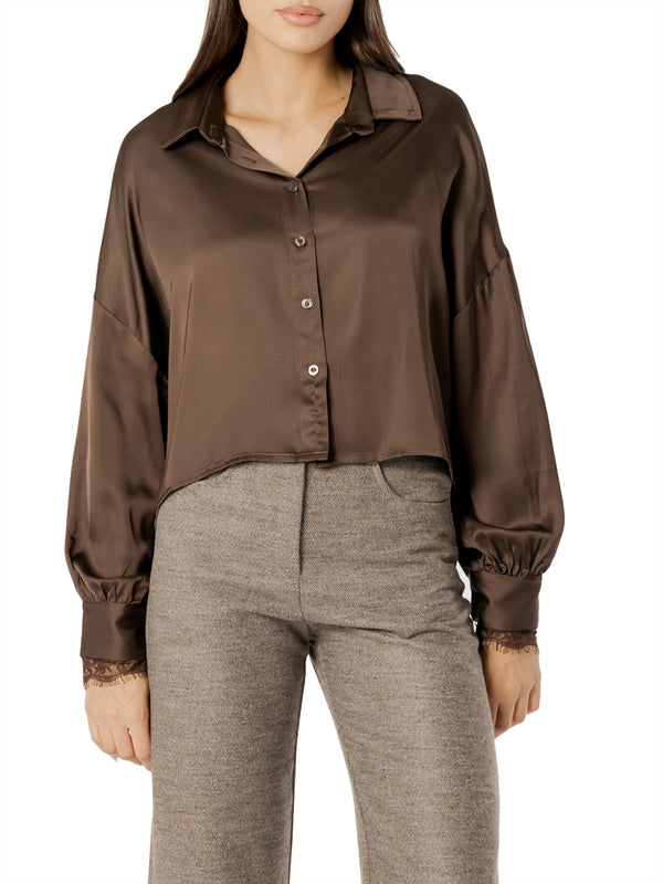 I AM Camicia m/l Donna Mod. L021 RASO MORO Moro