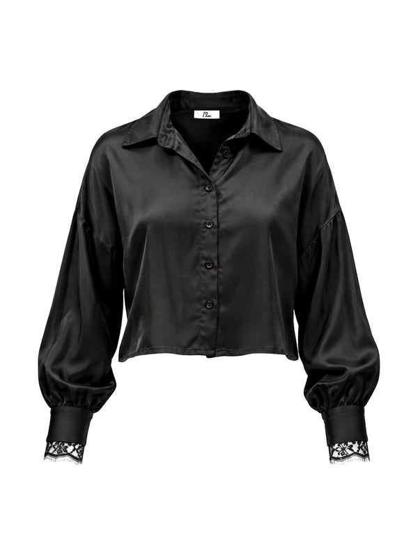 I AM Camicia m/l Donna Mod. L021 RASO NERO Nero