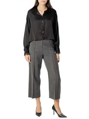 I AM Camicia m/l Donna Mod. L021 RASO NERO Nero