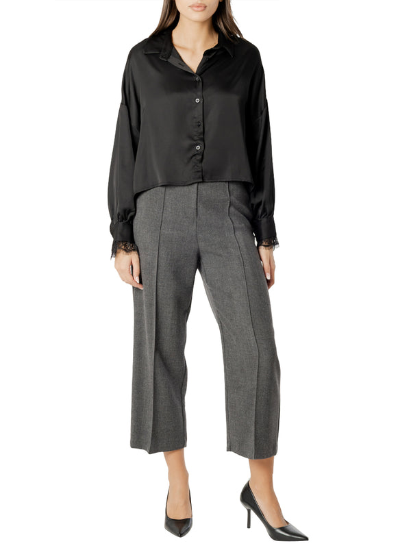 I AM Camicia m/l Donna Mod. L021 RASO NERO Nero