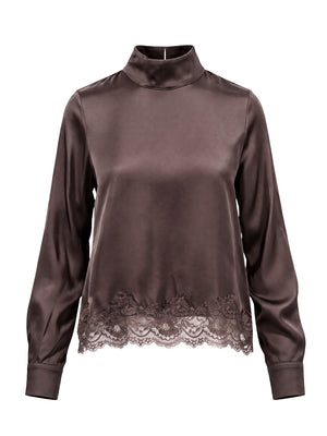 I AM Camicia m/l Donna Mod. L022 RASOePIZZO MORO Moro