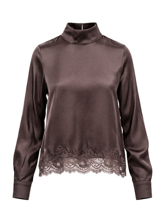 I AM Camicia m/l Donna Mod. L022 RASOePIZZO MORO Moro