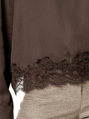 I AM Camicia m/l Donna Mod. L022 RASOePIZZO MORO Moro