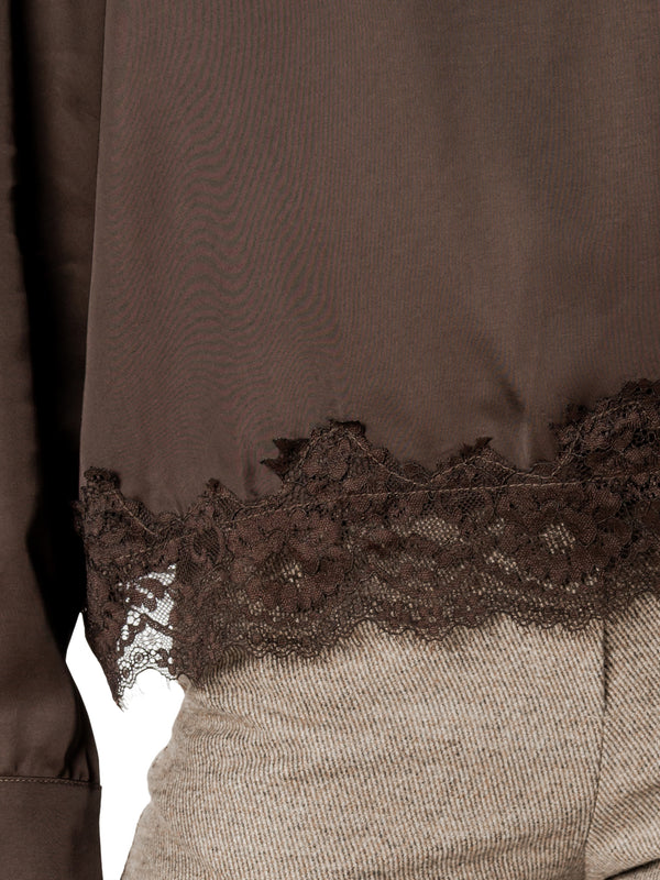 I AM Camicia m/l Donna Mod. L022 RASOePIZZO MORO Moro