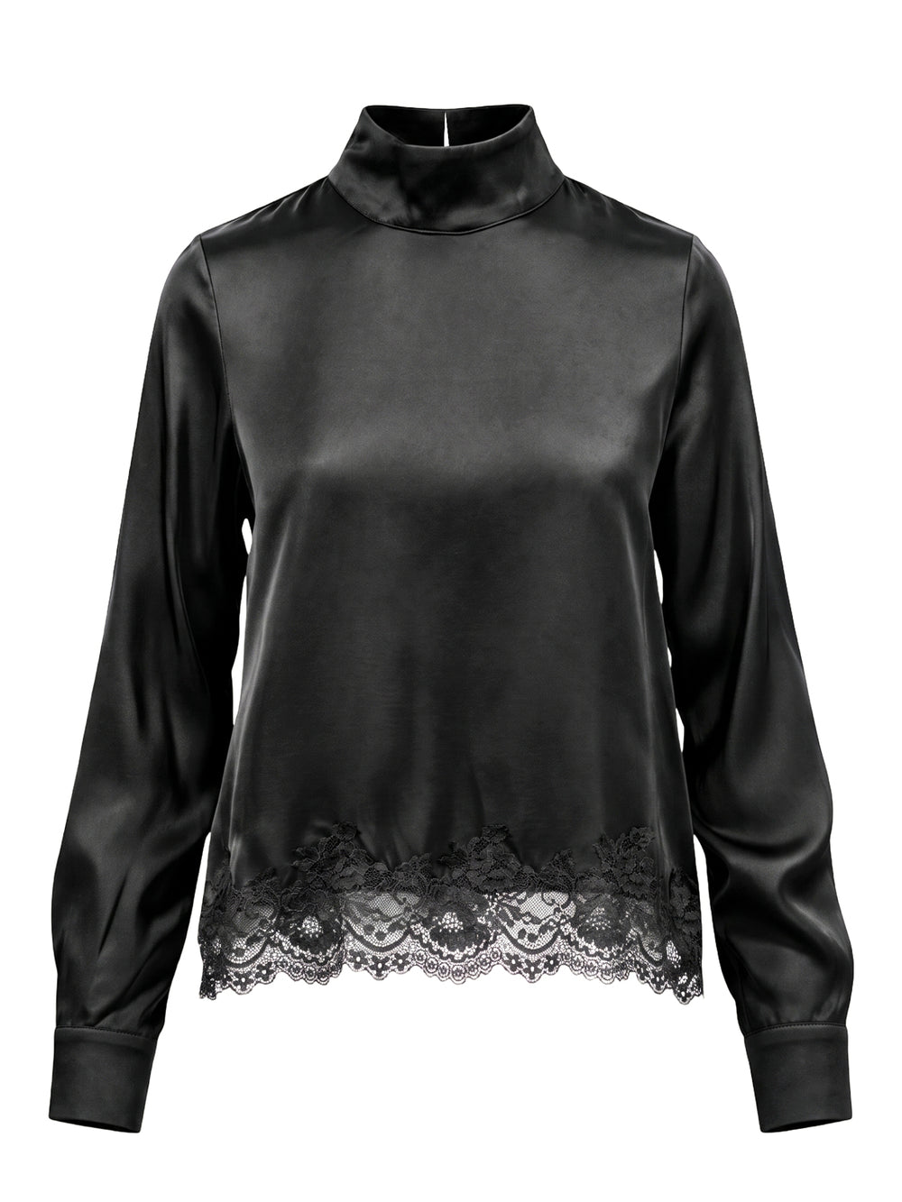I AM Camicia m/l Donna Mod. L022 RASOePIZZO NERO Nero