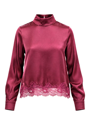I AM Camicia m/l Donna Mod. L022 RASOePIZZO PRUGNA Prugna